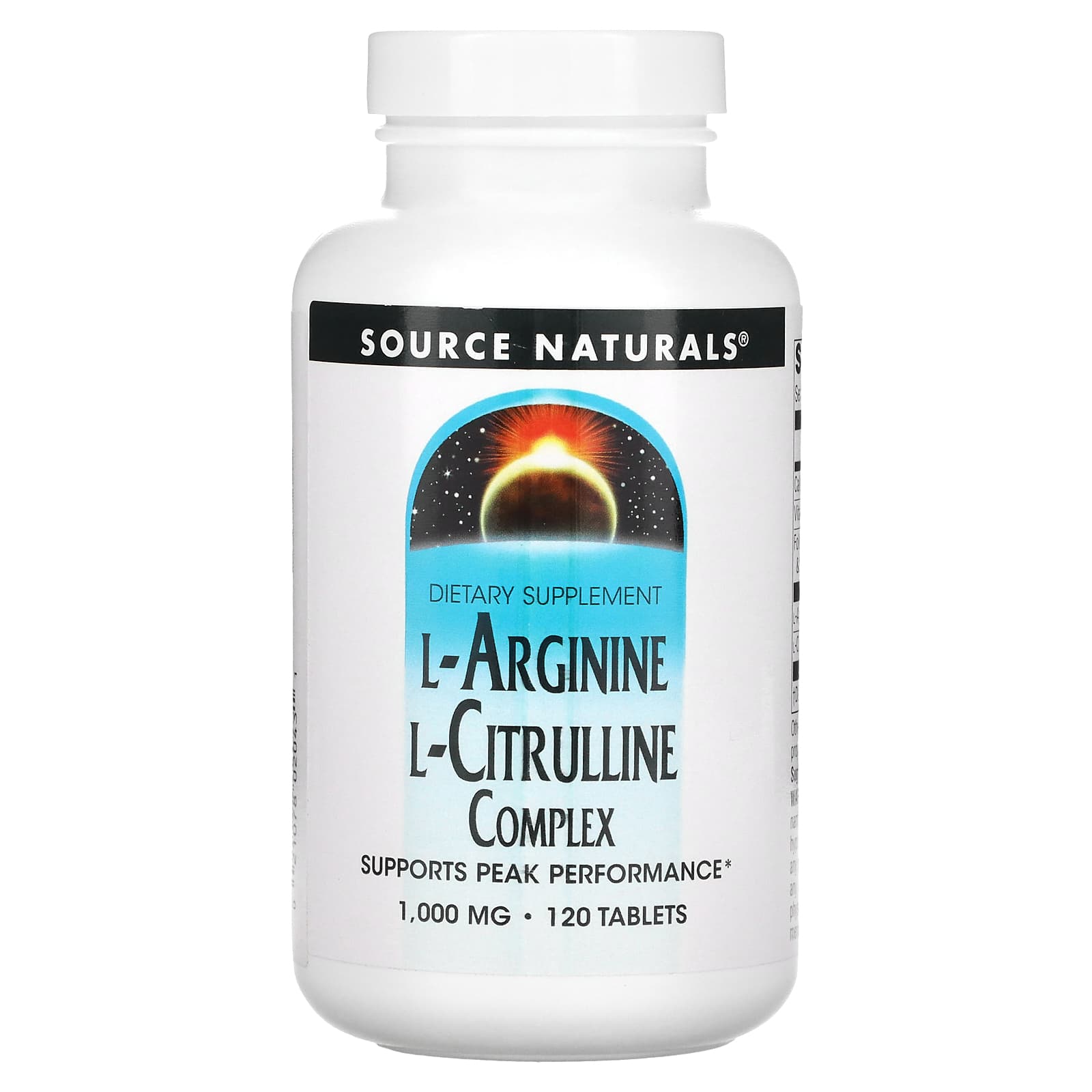 Аргінін цитрулін Source Naturals L-Arginine L-Citrulline комплекс 1000 мг, 120 таблеток (SNS-02043)