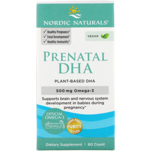 Риб’ячий жир для вагітних, Prenatal DHA, Nordic Naturals, 500 мг, 60 гелевих капсул