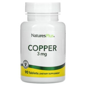 Мідь (Copper), Nature’s Plus, 3 мг, 90 таблеток