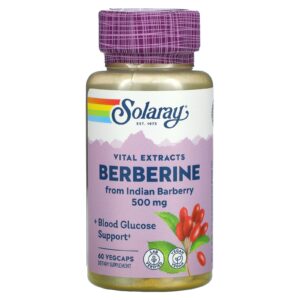 Берберин, Berberine, Solaray, 500 мг, 60 вегетаріанських капсул