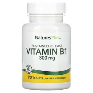Тіамін (Vitamin B-1), Nature’s Plus, Вітамін В1, 300 мг, 90 таблеток