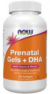 Вітаміни для вагітних з риб’ячим жиром, Prenatal Gels + DHA, Now Foods, 180 капсул