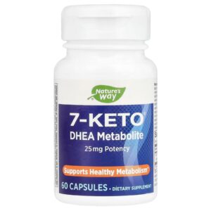 7-Кето ДГЕА метаболіт, 7-KETO, DHEA Metabolite, Nature’s Way, 25 мг, 60 веганських капсул
