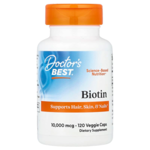 Біотин, Biotin, Doctor’s Best, 10 000 мкг, 120 веганських капсул