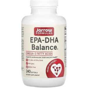 Риб’ячий жир баланс, Fish Oil EPA-DHA Balance, Jarrow Formulas, для підтримки серцево-судинної системи, 2000 мг, 240 капсул (1000 мг у капсулі)