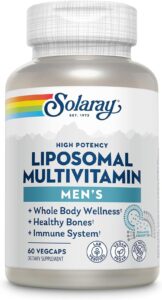 Мультивітаміни ліпосомальні для чоловіків, Men’s Liposomal Multivitamin, Solaray, 60 вегетаріанських капсул