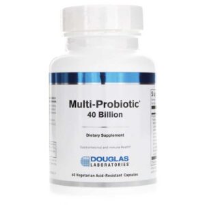 Підтримка кишкової флори, Multi-Probiotic, Douglas Laboratories, 40 млрд КУО, 60 вегетаріанських кислостійких капсул
