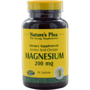 Магній, Magnesium, Nature’s Plus, 200 мг, 90 таблеток