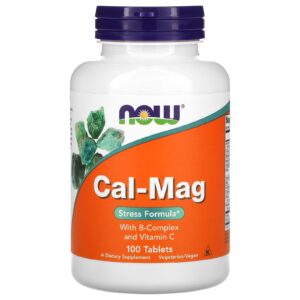Кальцій та магній, Cal-Mag, Now Foods, стрес формула, 100 таблеток
