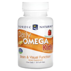 Риб’ячий жир для дітей, Daily Omega Kids, Nordic Naturals, 1 на день, фруктовий смак, 30 капсул