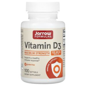 Вітамін D3, Vitamin D3, Jarrow Formulas, 5000 МО, 100 гелевих капсул