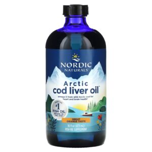 Риб’ячий жир з печінки тріски (апельсин), Cod Liver Oil, Nordic Naturals, арктичний, 473 мл.