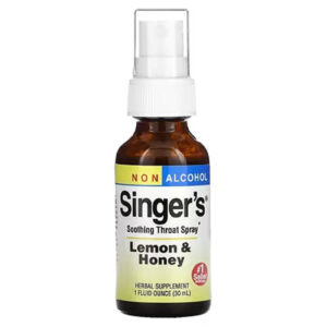 Спрей для горла заспокійливий, Singer’s, Soothing Throat Spray, Herbs Etc., без спирту, лимон та мед, 30 мл
