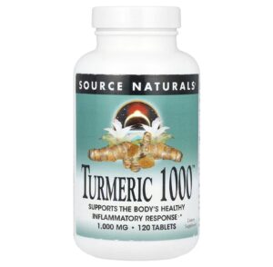 Куркума, Turmeric 1000, Source Naturals, 1000 мг, 120 таблеток